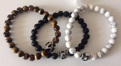 *Pulseras de PIEDRA CON CRUZ MALTA - comprar online