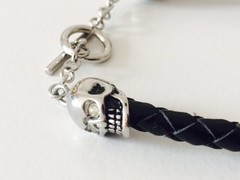 *Pulsera DOS CALAVERAS CON CADENITA - comprar online