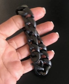 Imagen de Pulsera NEGRA MATE CIERRE MOSQUETON