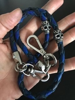 Cadena para Billetera de cuero trenzado y calaveras mexicanas x 2 - comprar online