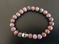 Pulsera piedras ROSA & Calavera - comprar online