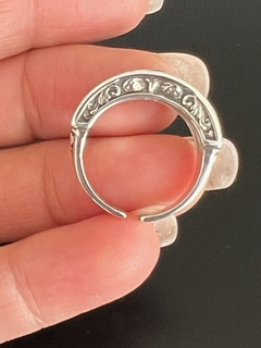 Anillo ESCALON GRABADO ABIERTO - tienda online