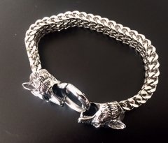 Pulsera Doble Lobo con cadena - comprar online