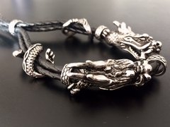 *Pulsera DRAGONES CUERO TRENZADO en internet