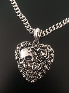 *Dije Corazon Rosas & Calaveras - comprar online