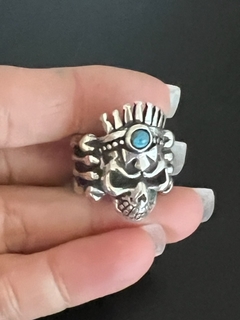 Imagen de Anillo CALAVERA PENACHO & TURQUESA