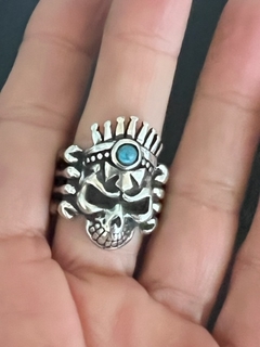 Anillo CALAVERA PENACHO & TURQUESA - comprar online