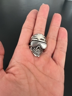 Anillo CALAVERA CON ANTEOJOS - tienda online