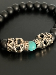 Pulsera de Piedras con Calaveras Mexicanas - comprar online