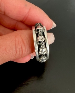 Anillo CINTA SKULL HORIZONTAL - tienda online