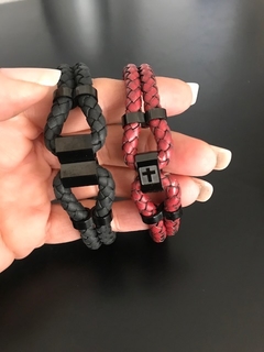 Pulsera Doble Cuero RED - comprar online