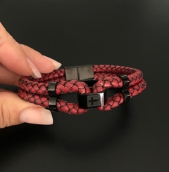 Imagen de Pulsera Doble Cuero RED