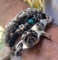 Pulsera de Piedras & calaveras mexicanas - comprar online