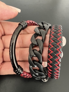 Pulsera NEGRA MATE CIERRE MOSQUETON en internet