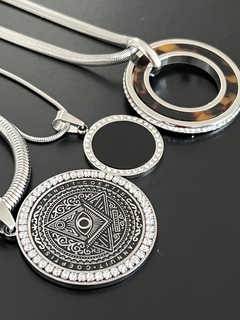 Dije MEDALLA NEGRA - CO&CO Joyeria & Diseño