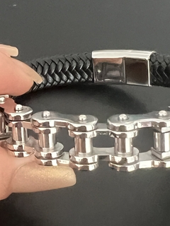 Imagen de PULSERA MOTO PLATA