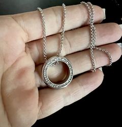 Imagen de Collar CIRCULO PLATA STRASS