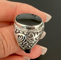 Anillo ONIX/ TURQUESA OVAL