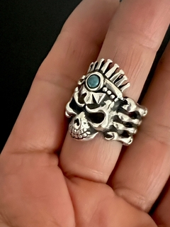 Anillo CALAVERA PENACHO & TURQUESA - comprar online