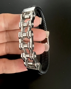 PULSERA MOTO PLATA