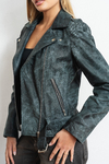 Campera Biker - Vintage Blue