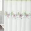 Cortina Baño Teflon Chenille Luxury Diseño Flower File