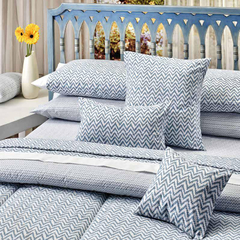 Sabana Suplesa 200 Hilos Queen Size Diseño Chevron