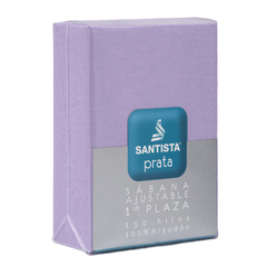 Sabana Ajustable 100x100 Algodon Prata Lisa 1 Plaza
