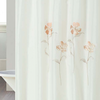 Cortina Baño Teflon Chenille Luxury Diseño Azalea Flower Beige