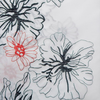 Cortina Baño Teflon Chenille Luxury Diseño Flower Garland Negro
