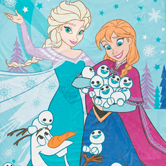 Frazada Disney Piñata Flannel Fleece 1 Plaza Diseño Frozen Snowgies
