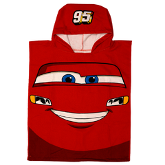 Poncho de Toalla Microfibra Disney Piñata Diseño Cars 3