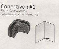 100 Conectivos para vidro modulado (N1 - L frente) Preto - comprar online