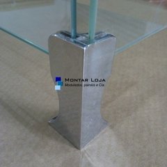 Prateleira Estante em vidro modulado 60x180x30cm - P004 - Montar Loja