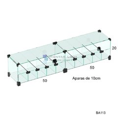 BA113 - 100x20cm - Baleiros de vidro modulado Temperado