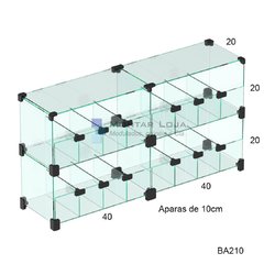 BA210 - 80x40cm - Baleiro de vidro modulado Temperado - comprar online