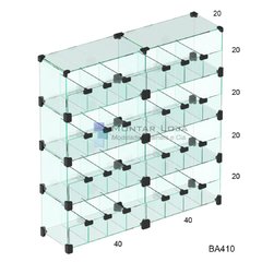 BA410 - 80x80cm - Baleiro de vidro modulado Temperado