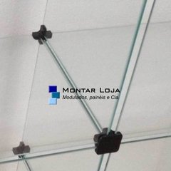 Balcão de vidro modulado em L 50x50cm na internet