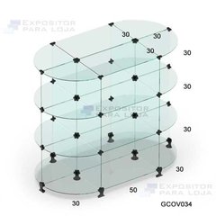 Gôndula De Vidro Oval 1,10 x 1,00 x 60cm - GCOV034