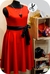 Vestido Jackie - Rojo con lazo negro - comprar online