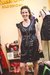 Vestido Presillas - Línea raso negro - comprar online