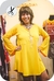 Vestido Ninfa - Acordonado en amarillo