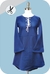 Vestido Ninfa - Acordonado en azul