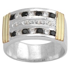 Anillo Plata y Oro Triple Cod. 2842