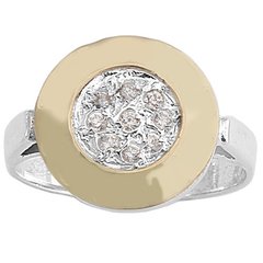 Anillo Plata y Oro BV Cod. 3840