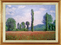 Replica - Campos de amapolas en Giverny - C. Monet 60 x 90 cm