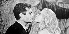 Marcello Mastroianni y Anita Ekberg en "La dolce vita" de Federico Fellini