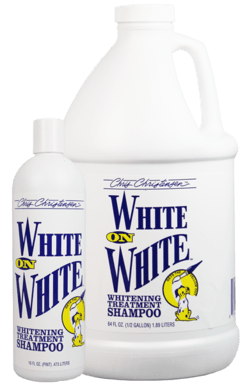 WHITE ON WHITE SHAMPOO.