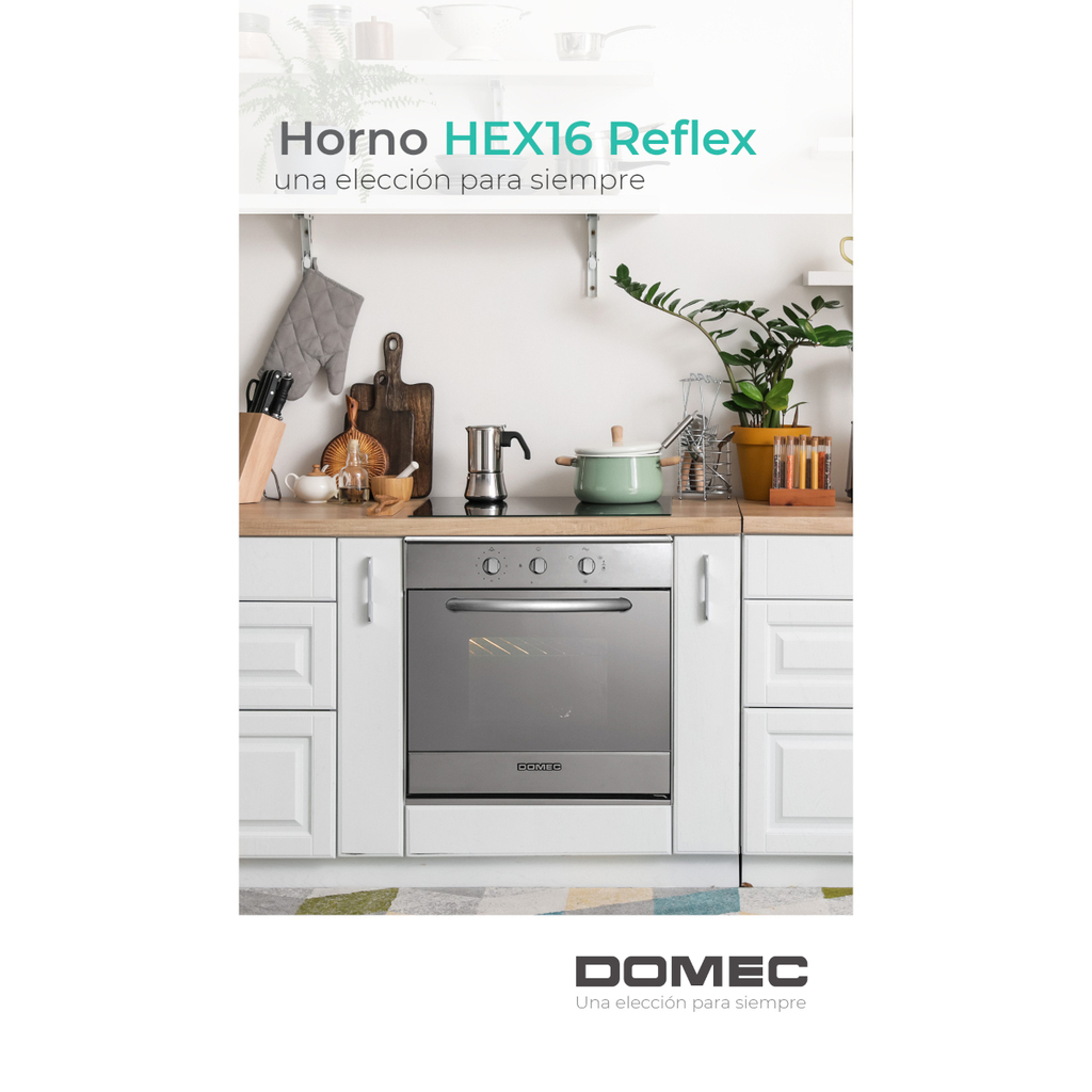 Horno Empotrable Eléctrico Domec Hex16 Reflex