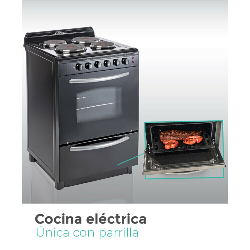 Cocina Eléctrica Domec CENG 56cm con Cajón Parrilla